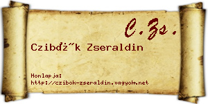 Czibók Zseraldin névjegykártya